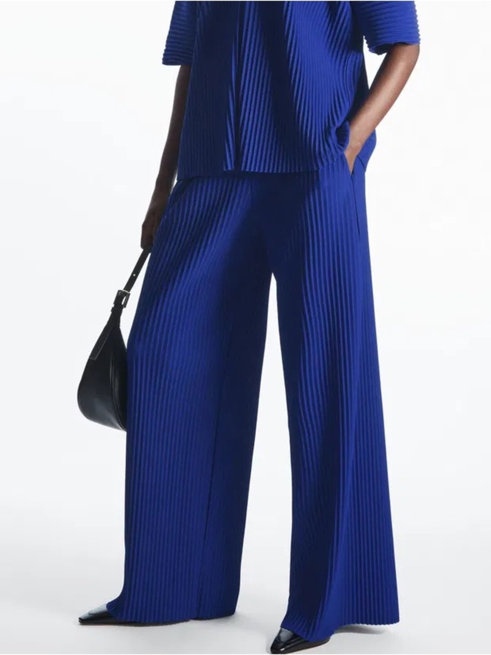 COS Wide-Leg Pleated Trousers
